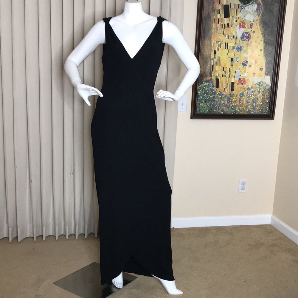 ✨Armani Gown: deep v, backless, wrap style ✨